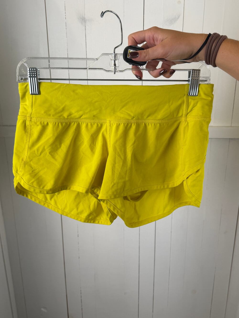 Lululemon Yellow Athletic Shorts Size 6 Excellent Condition